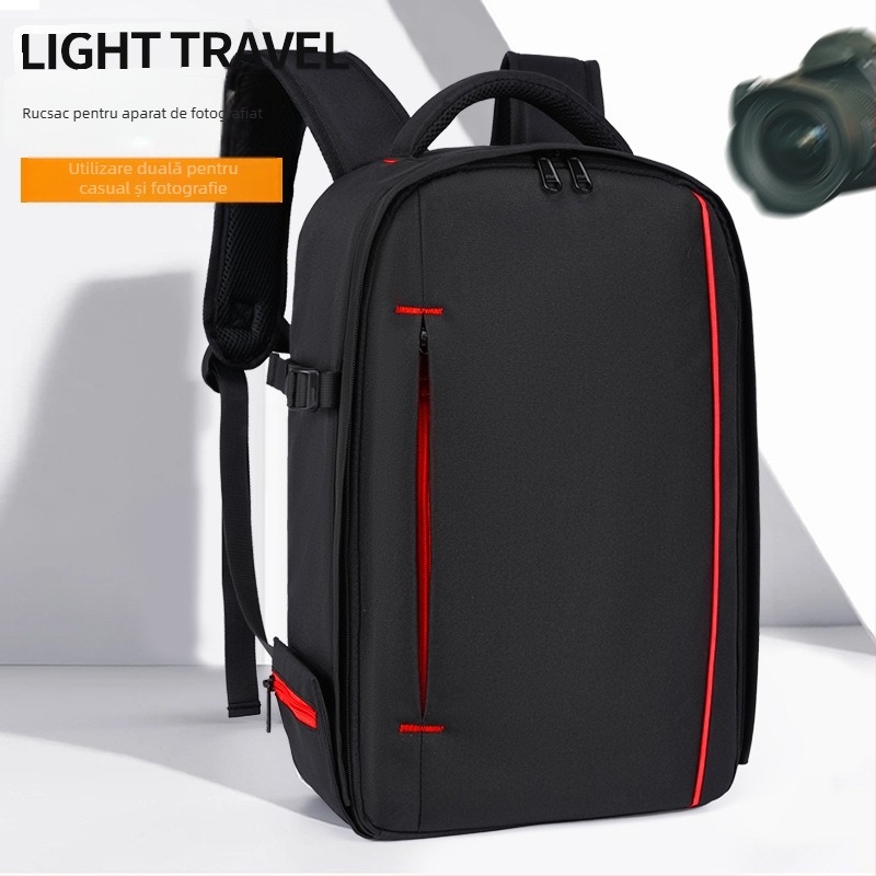 Geantă rucsac pentru camere DSLR și mirrorless — impermeabilă, ultraușoară, reduce sarcina; Material: Oxford țesătură; Căptușeală: poliester