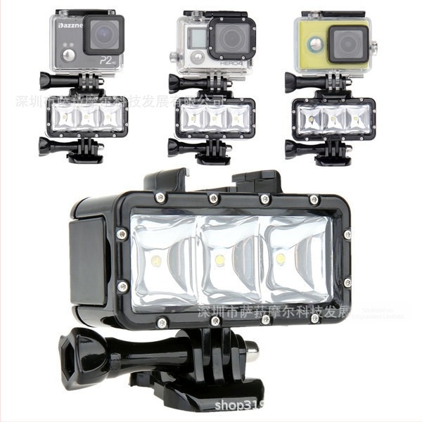 Lumină subacvatică de completare pentru camere de acțiune, material EVA, 28 g, compatibil GoPro HERO 7/6/5