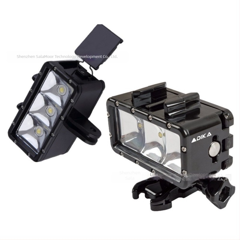 Lumină subacvatică de completare pentru camere de acțiune, material EVA, 28 g, compatibil GoPro HERO 7/6/5