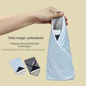 Geantă pentru aparat foto și laptop cu husă rigidă, design patchwork în carouri, exterior și căptușeală din poliester, stil rucsac