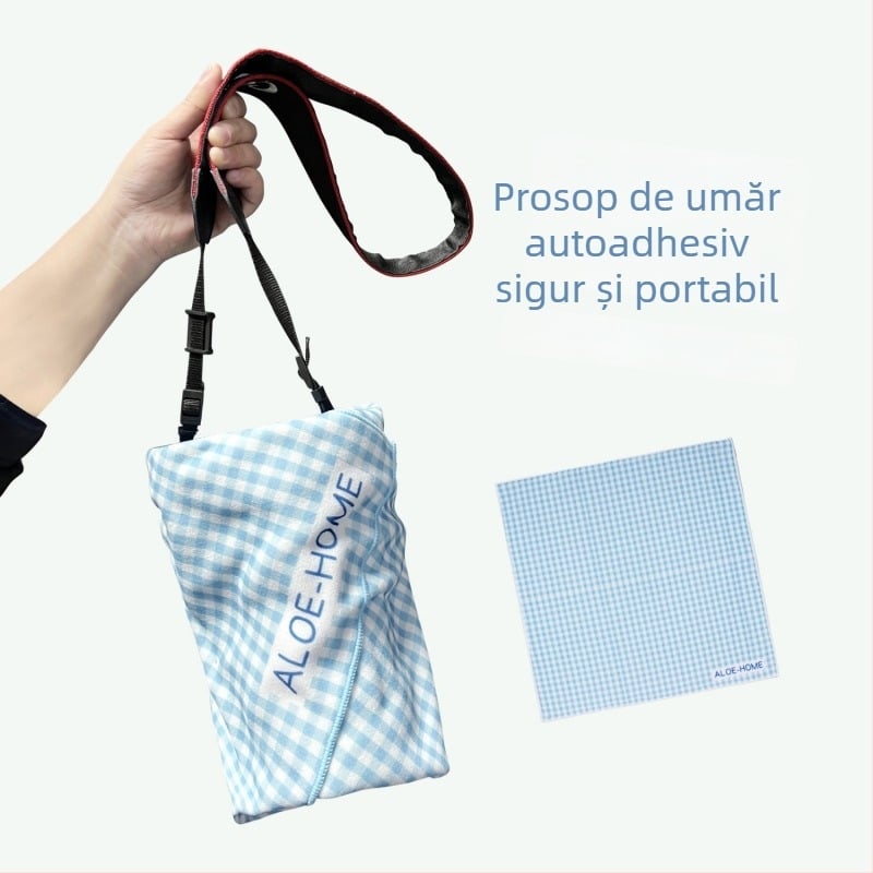 Geantă pentru aparat foto și laptop cu husă rigidă, design patchwork în carouri, exterior și căptușeală din poliester, stil rucsac