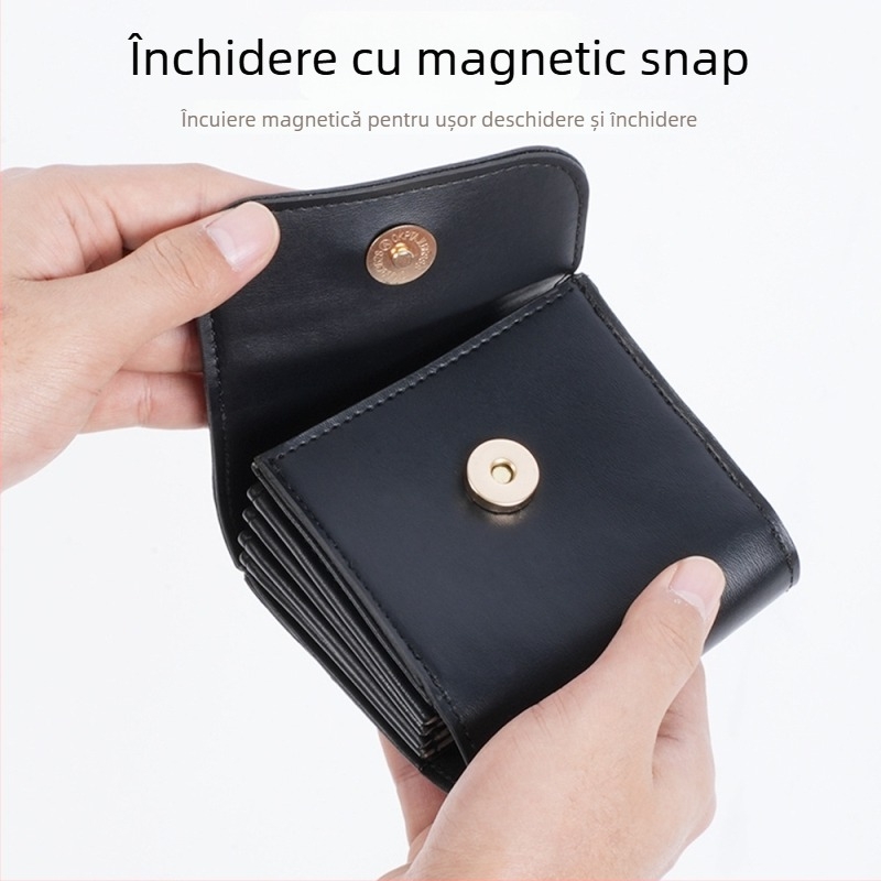 Geantă din piele PU pentru obiective/filtre de cameră, cu set de 5 filtre UV pentru DSLR și cameră digitală