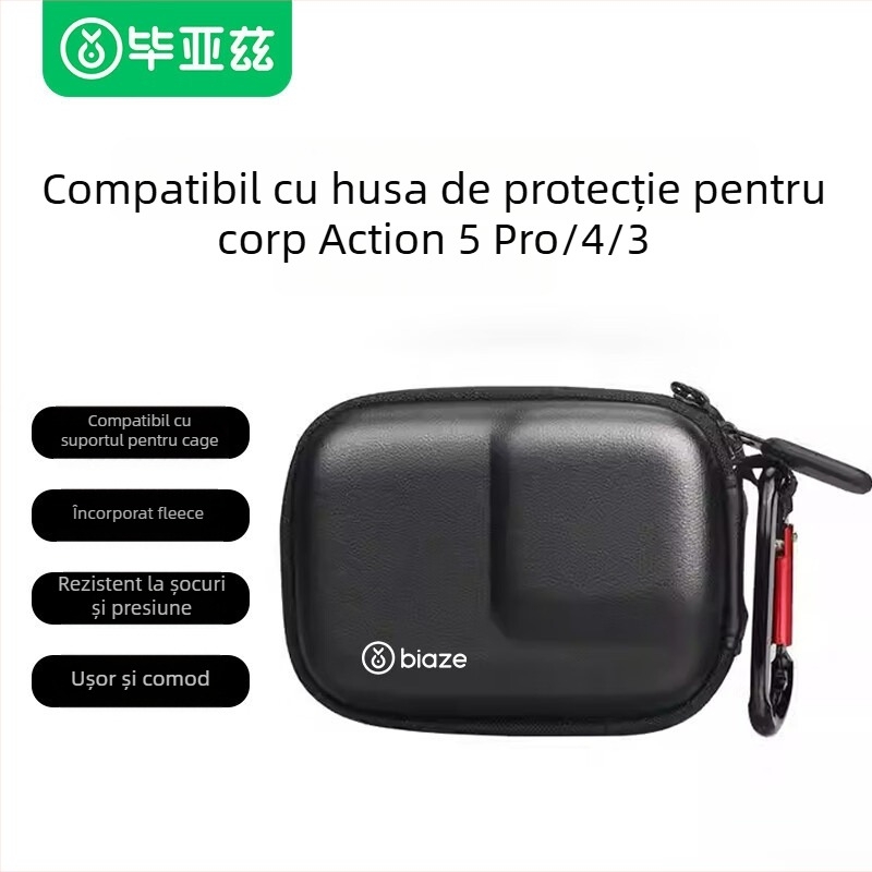 Geantă de stocare și protecție a carcasei pentru camera GoPro XJ15; compatibilă cu Insta360 Ace Pro; utilizare generală; greutate 3001; conținut: geantă de depozitare și TPE