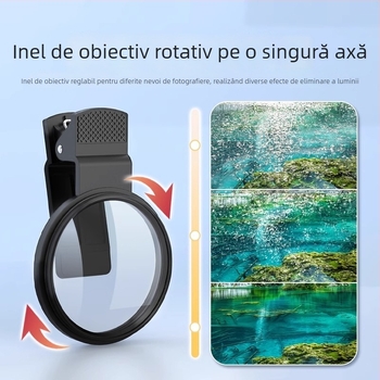 Filtru pentru obiectivul telefonului – Polarizator CPL/ND, Compatibilitate universală, Brand Neutral