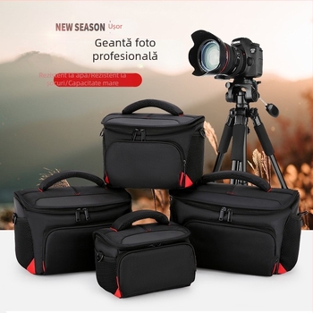 Geantă Canon SLR pentru cameră – geantă de umăr din poliester, model cu litere, compatibilă cu camere SLR