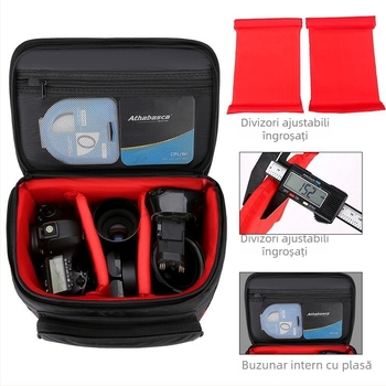 Geantă Canon SLR pentru cameră – geantă de umăr din poliester, model cu litere, compatibilă cu camere SLR