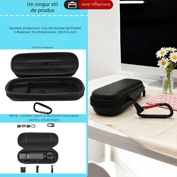 Husă de transport pentru DJI Pocket 3 – portabilă, impermeabilă și rezistentă la căderi, cusută, cu posibilitatea imprimării logo-ului și personalizare