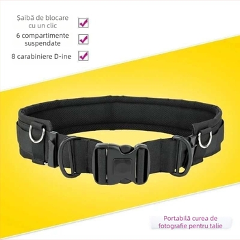 Centură de cameră multifuncțională cu lungime reglabilă și un singur clip | Material: Oxford țesătură, nylon | Brand: Jinjun | Model: Multifunctional camera belt