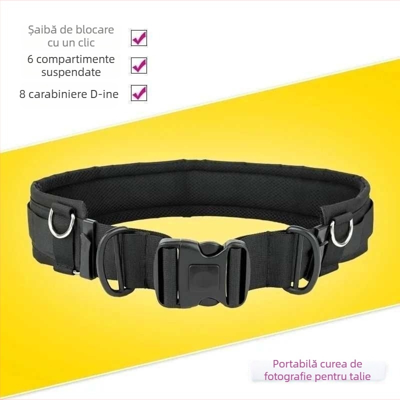 Centură de cameră multifuncțională cu lungime reglabilă și un singur clip | Material: Oxford țesătură, nylon | Brand: Jinjun | Model: Multifunctional camera belt