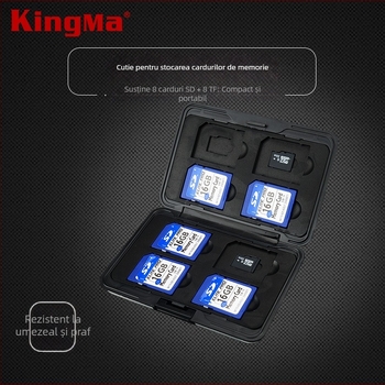Cutie pentru Carduri SD BMGP308 – KingMa, pentru carduri de memorie DSLR/MILC și telefoane mobile