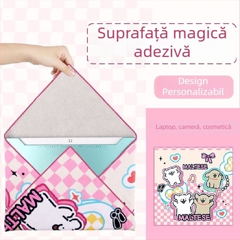 Geantă de machiaj pătrată, poliester, multifuncțională, potrivită pentru călătorii