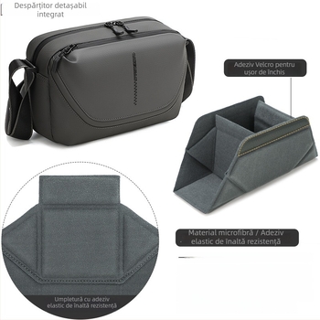 Geantă crossbody pentru cameră digitală, impermeabilă, din Oxford, compatibilă cu Canon R50, Sony ZV-E10 și Fujifilm X-T5