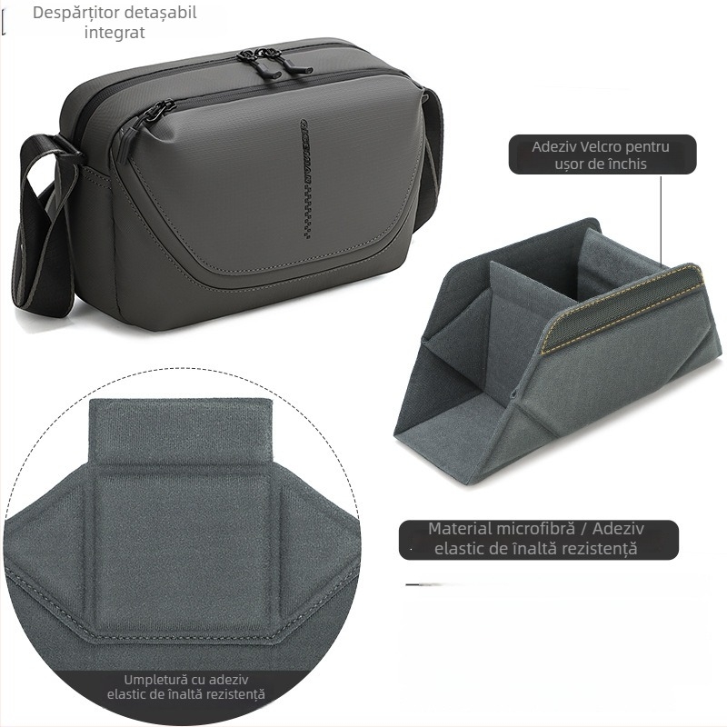 Geantă crossbody pentru cameră digitală, impermeabilă, din Oxford, compatibilă cu Canon R50, Sony ZV-E10 și Fujifilm X-T5
