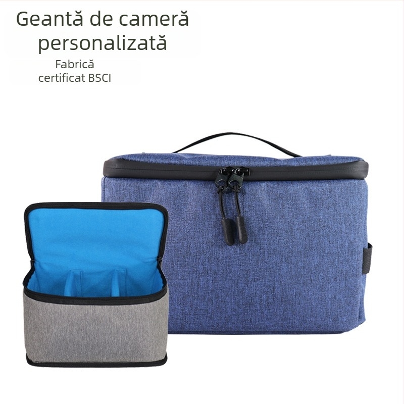 Geantă DSLR pentru cameră – Material Oxford, impermeabilă, rezistentă la uzură și șocuri, curea cu pernă de aer, căptușeală din bumbac perlă și nailon
