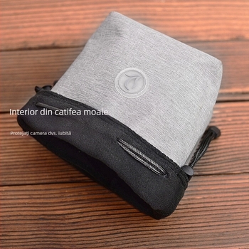 Geantă pentru cameră SLR/mirrorless cu buzunar pentru obiectiv – ultra-ușoară, rezistentă la uzură, design cu curea pe umăr, nailon, căptușeală poliester-bumbac