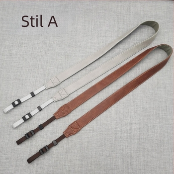 Bretea de umăr pentru cameră TD6010, piele PU, lungime reglabilă, 2 clipsuri, compatibil universal