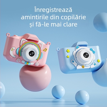 Cameră digitală pentru copii, jucărie cu două camere - Model Y20 Cat; ecran 2.0'' LCD; stocare TF card; înregistrare video