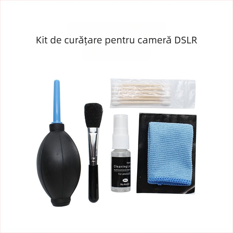 Kit de curățare cu suflator de aer pentru camere DSLR și obiective – TPE + plastic, potrivit pentru DSLR, telefoane și calculatoare, prelucrare OEM