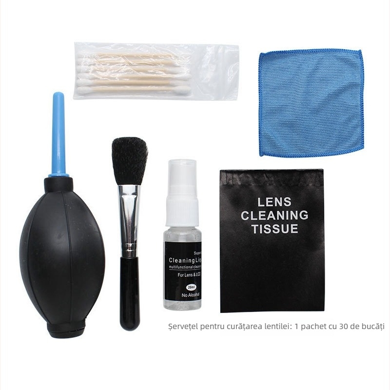 Kit de curățare cu suflator de aer pentru camere DSLR și obiective – TPE + plastic, potrivit pentru DSLR, telefoane și calculatoare, prelucrare OEM