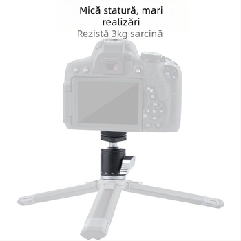 Cap de trepied pentru monitor, lumină de umplere, DSLR/cameră video — aliaj de aluminiu, sarcină maximă 2–5 kg, model 1200
