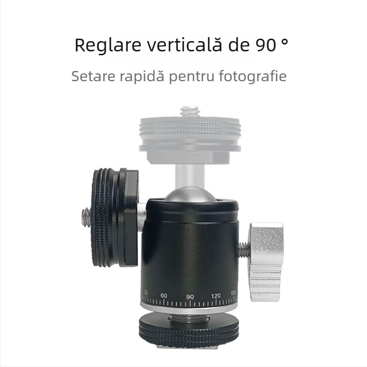 Cap de trepied pentru monitor, lumină de umplere, DSLR/cameră video — aliaj de aluminiu, sarcină maximă 2–5 kg, model 1200
