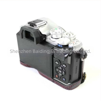 Geantă pentru cameră fără oglindă Olympus EM10III – PU piele, husă tip clutch, bază EM10III holster, husă foto portabilă