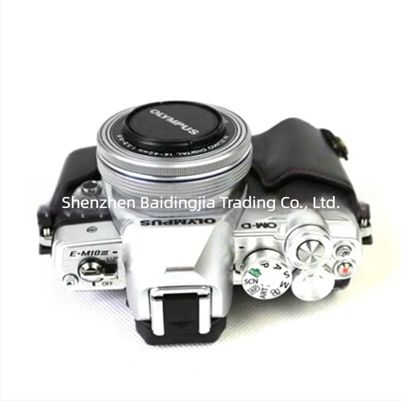 Geantă pentru cameră fără oglindă Olympus EM10III – PU piele, husă tip clutch, bază EM10III holster, husă foto portabilă