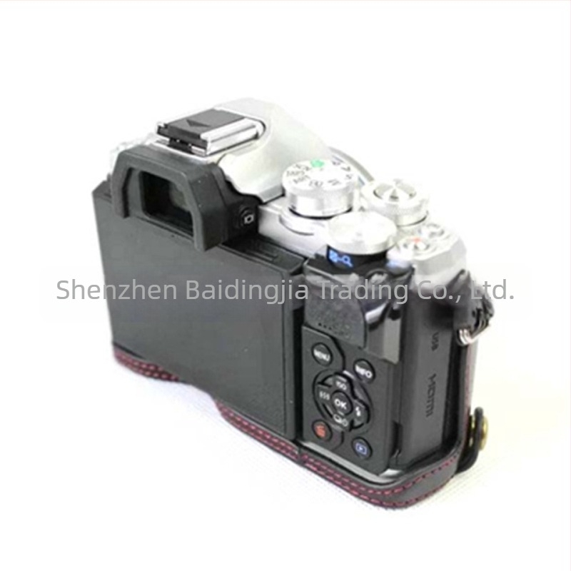 Geantă pentru cameră fără oglindă Olympus EM10III – PU piele, husă tip clutch, bază EM10III holster, husă foto portabilă