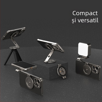 Suport de telefon cu magnet dublu pentru filmări de sus – aliaj universal