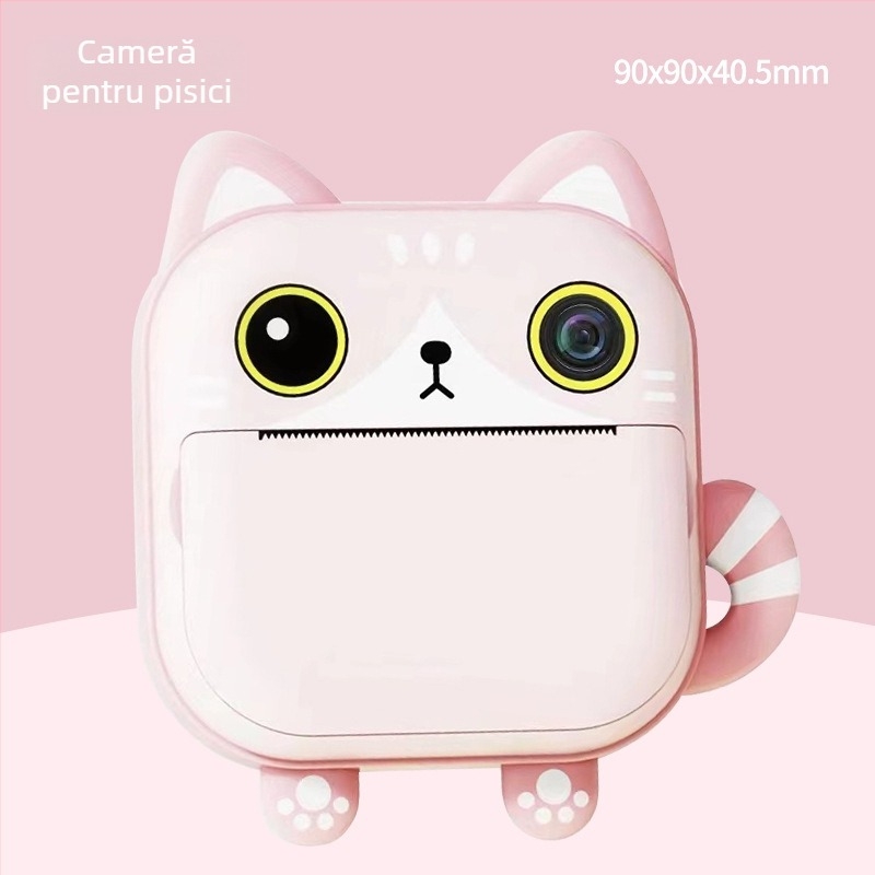 M2 Cameră pentru copii pentru imprimare, cu obiectiv dual, 48 MP, ecran LCD 2.4'', TF card, carcasă ABS