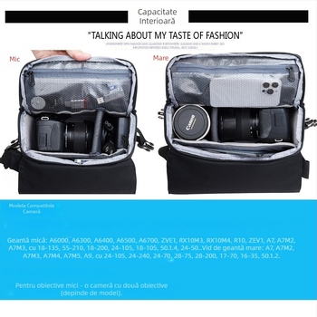 Geantă pentru aparat foto – ultra-ușoară, impermeabilă, antișoc, unisex, pentru umăr/crossbody