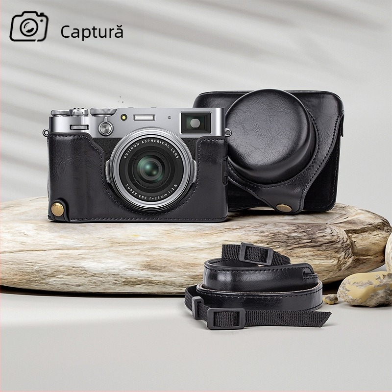 Geantă pentru cameră Fuji X100-VI – material PU, geantă de cameră portabilă/cu curea pe umăr, stil umăr/cross, unisex, primăvara 2025 (material PU; geantă de cameră portabilă/cu curea pe umăr; stil umăr/cross; unisex; primăvara 2025)