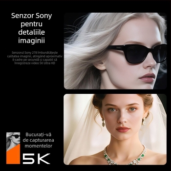 Cameră mirrorless D90, 5K rezoluție, ecran tactil de 3,2 inci, obiectiv fix, stabilizare electronică a imaginii.