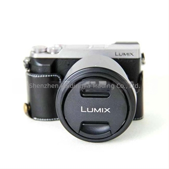 Husă semi din piele GX85 – geantă de aparat foto în stil clutch, compatibilă cu Panasonic GX85, rezistentă la uzură și la șocuri
