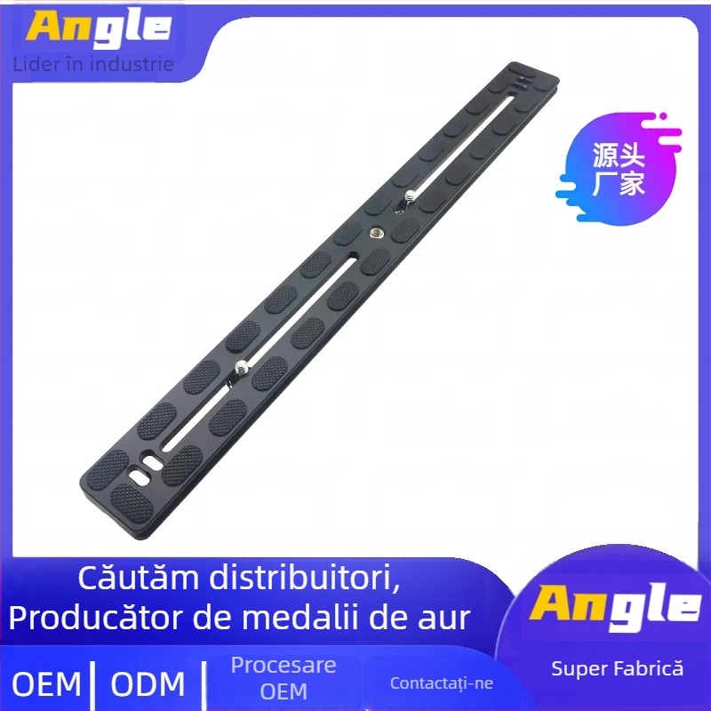 PU-400 Placă de eliberare rapidă din aliaj de aluminiu pentru cap de trepied, compatibilă cu trepied / cap balon / stabilizator, încărcare 6–10 kg