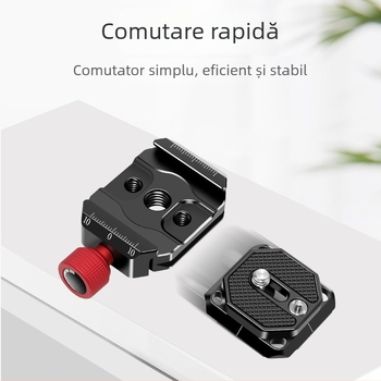 Kit clemă plăci cu eliberare rapidă pentru trepied DSLR — aliaj de aluminiu, 0,07 kg, model 8152, utilizare generală, paknadino