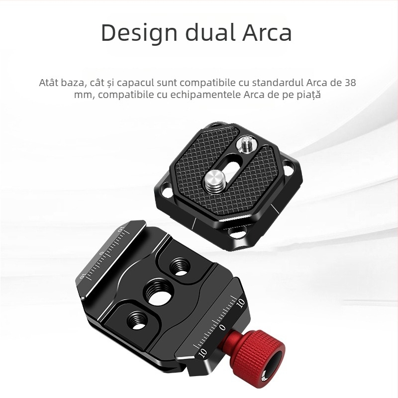 Kit clemă plăci cu eliberare rapidă pentru trepied DSLR — aliaj de aluminiu, 0,07 kg, model 8152, utilizare generală, paknadino