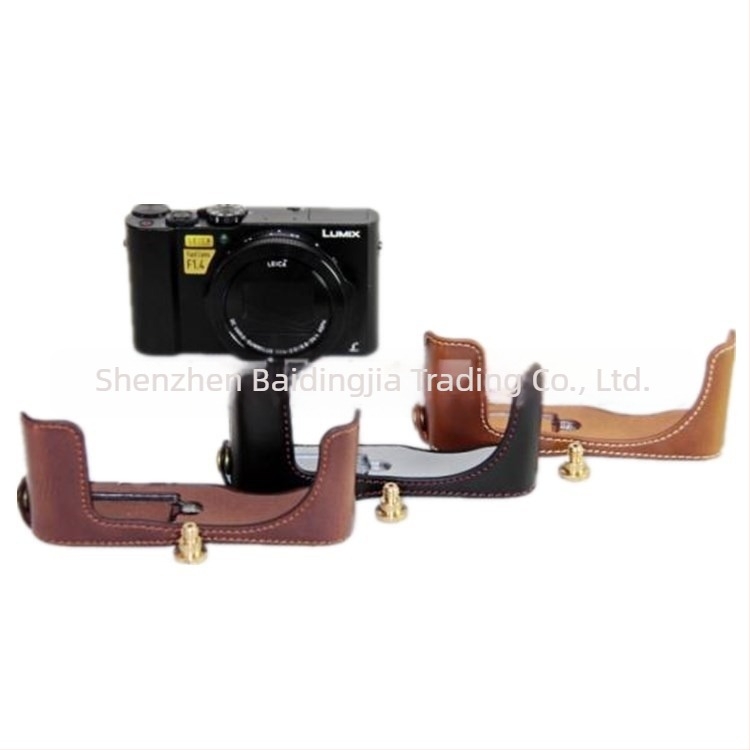 Geantă pentru cameră din piele PU, compatibilă LX10, bază de husă LX10, rezistentă la uzură și la șocuri