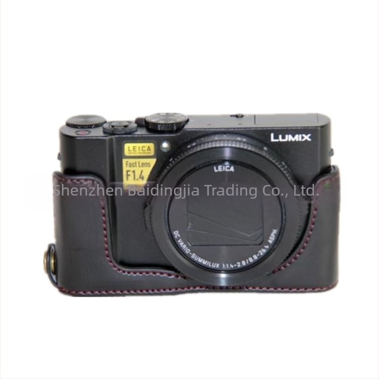 Geantă pentru cameră din piele PU, compatibilă LX10, bază de husă LX10, rezistentă la uzură și la șocuri