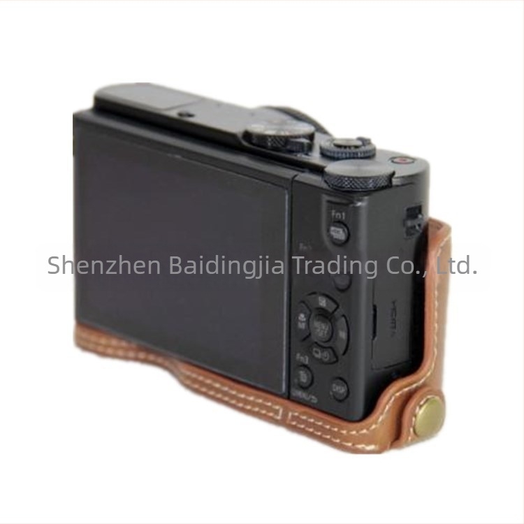 Geantă pentru cameră din piele PU, compatibilă LX10, bază de husă LX10, rezistentă la uzură și la șocuri