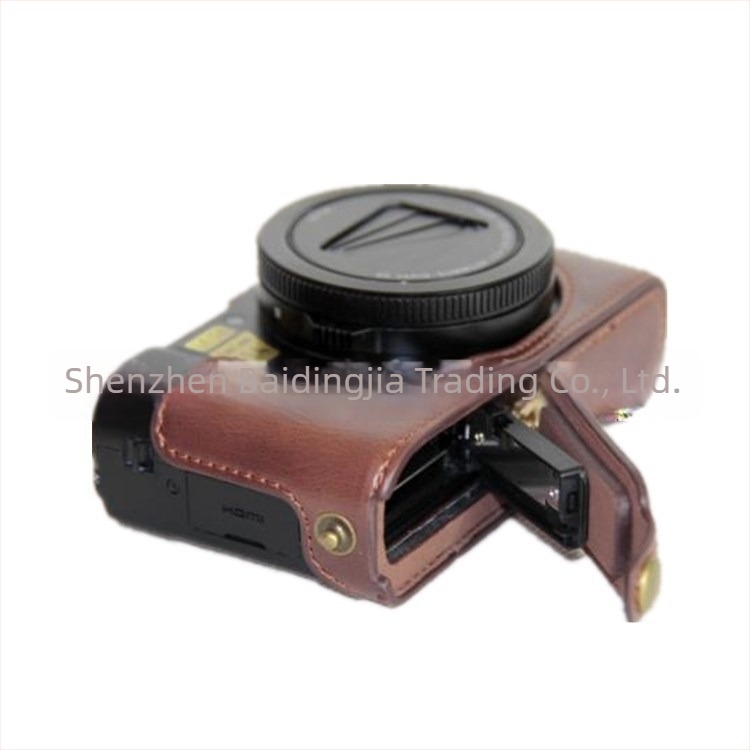 Geantă pentru cameră din piele PU, compatibilă LX10, bază de husă LX10, rezistentă la uzură și la șocuri