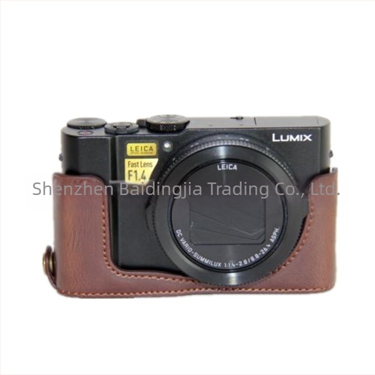 Geantă pentru cameră din piele PU, compatibilă LX10, bază de husă LX10, rezistentă la uzură și la șocuri