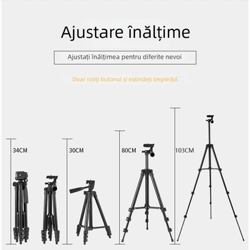 Trepied pentru DSLR și telefon cu 3D PTZ, din aliaj de aluminiu, încărcătură 2-5 kg, placă de eliberare rapidă