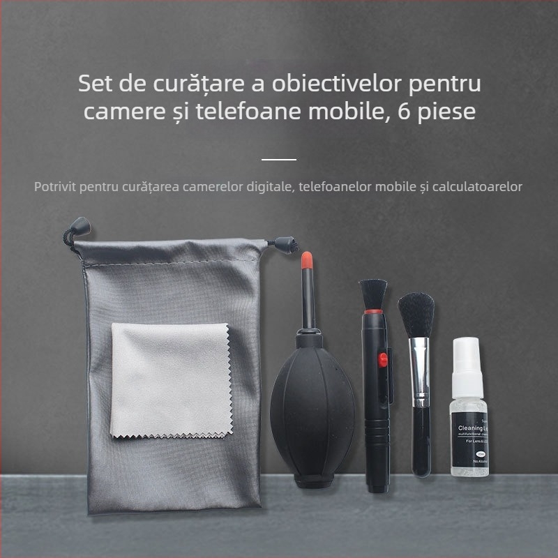 Kit de curățare cu suflare de aer pentru camere, ecrane LCD și CCD – set digital portabil impermeabil (Material: plastic TPR; Compatibil cu camere, telefoane, calculatoare, microscoape; prelucrare OEM)