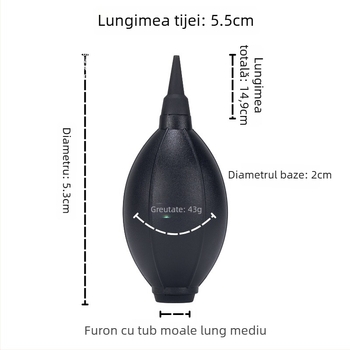 Dispozitiv de curățare cu suflare de aer — Anshier, silicon de înaltă elasticitate, vârf moale, protejează lentilele; potrivit pentru tastaturi, camere, ochelari