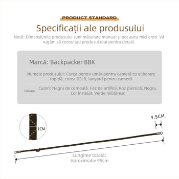 Bretea de umăr pentru cameră crossbody, cu eliberare rapidă, pentru SLR – lanyard pentru aparat