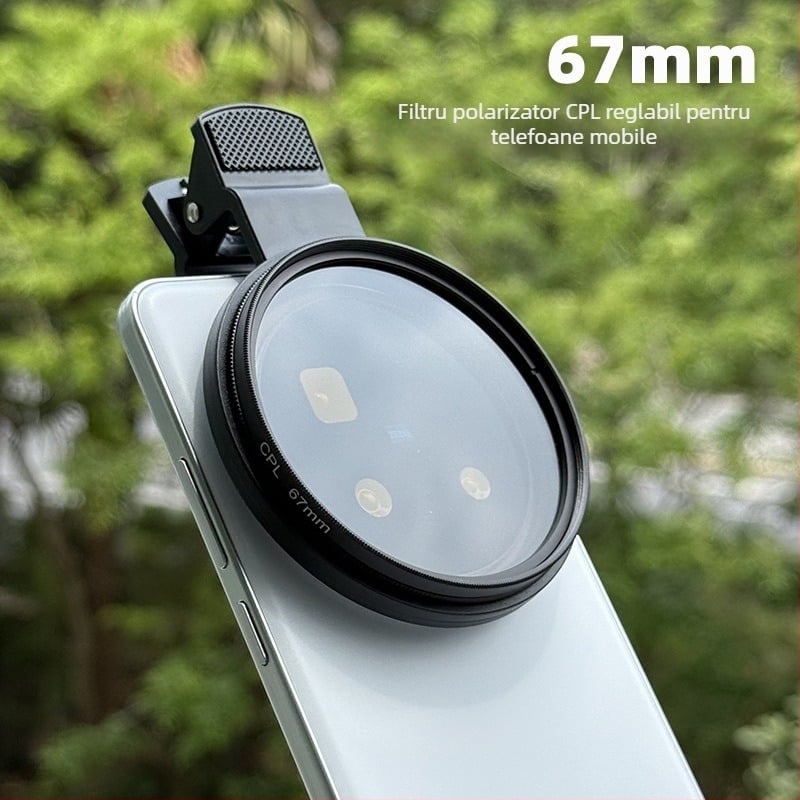 Focus Filtru CPL universal clip-on pentru camere SLR, reglabil