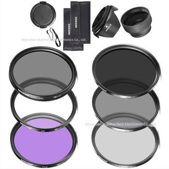 Kit filtre DSLR pentru cameră – 12-in-1 CPL UV FLD ND2/4/8, montaj cu priză centrală