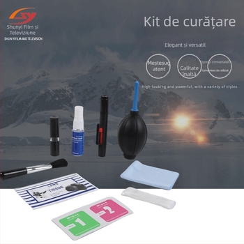 Set de curățare pentru cameră SLR 9 în 1 – conține Lens Pen, cârpă pentru obiectiv, pompă de aer și perie