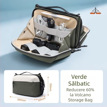 Geantă de organizare pentru accesorii digitale, capacitate mare, impermeabilă și rezistentă la uzură, din Oxford, unisex, cu curele de umăr curbate